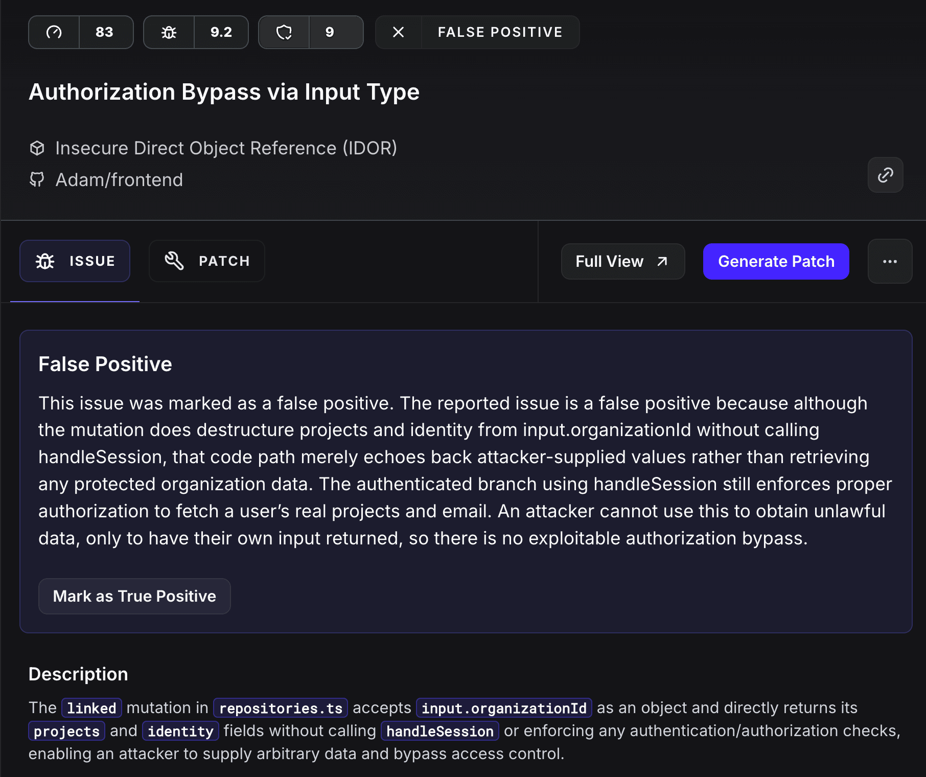 ZeroPath AI SAST reducing false positives compared to traditional SAST tools